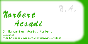 norbert acsadi business card